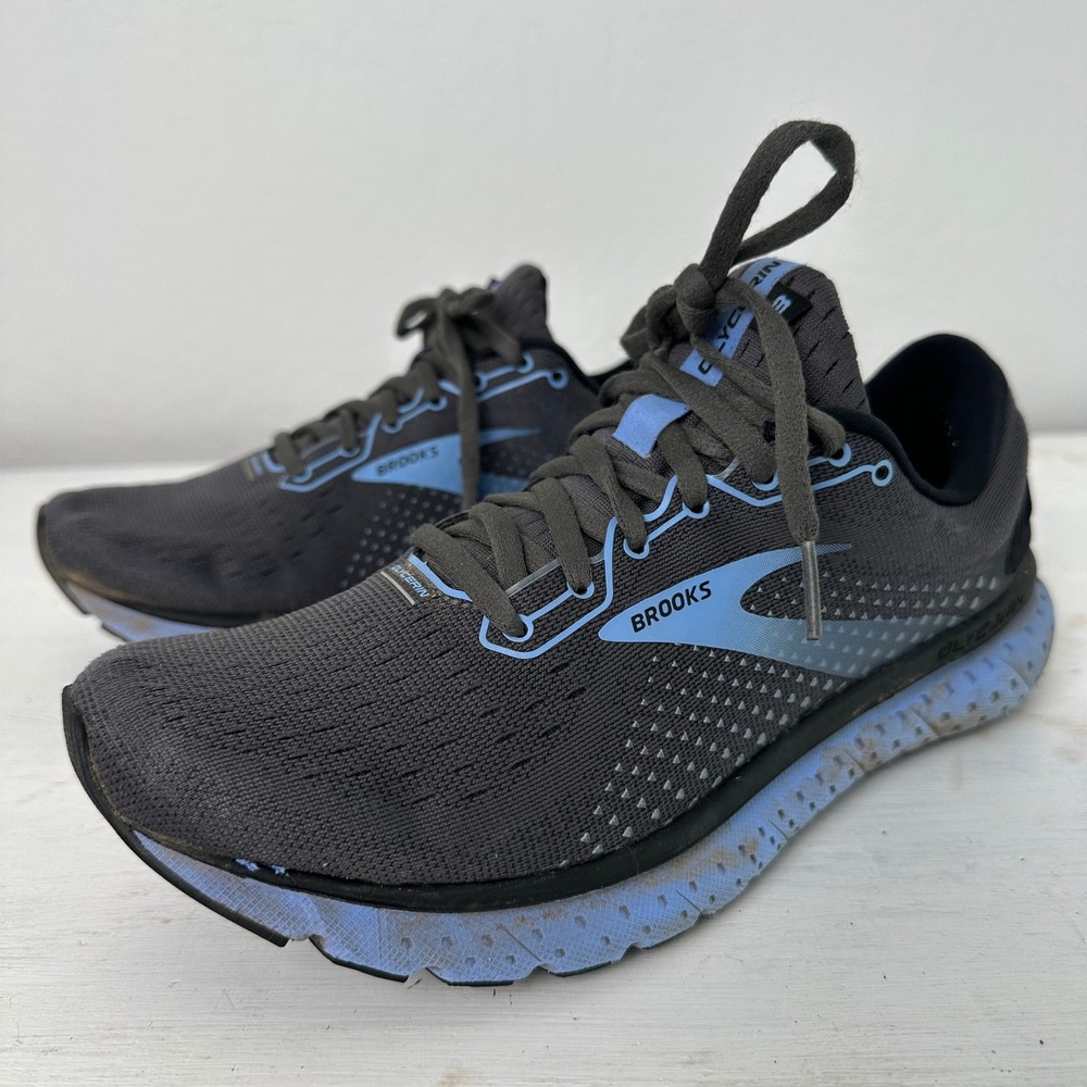 Brooks Running Shoes Womens 9 Glycerin 18 Grey Blue Wide 1203171D050